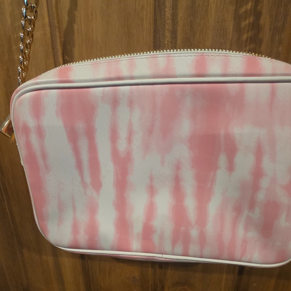 Michael Kors‎ Jet Set East West Crossbody Bag Womens Pink White Tie-Dye Leather - Picture 7 of 12